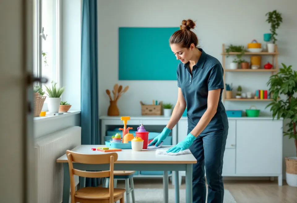 Cleaning a therapy room